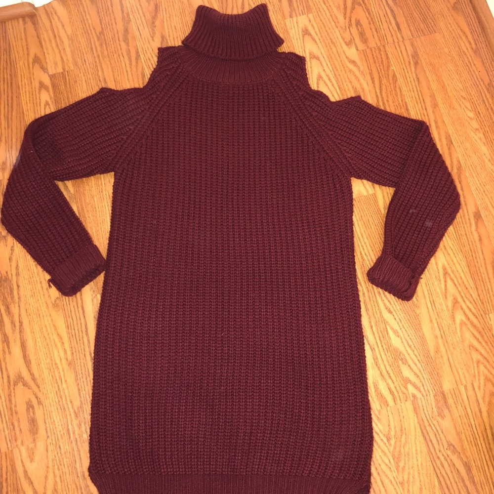 Maroon Knit dress